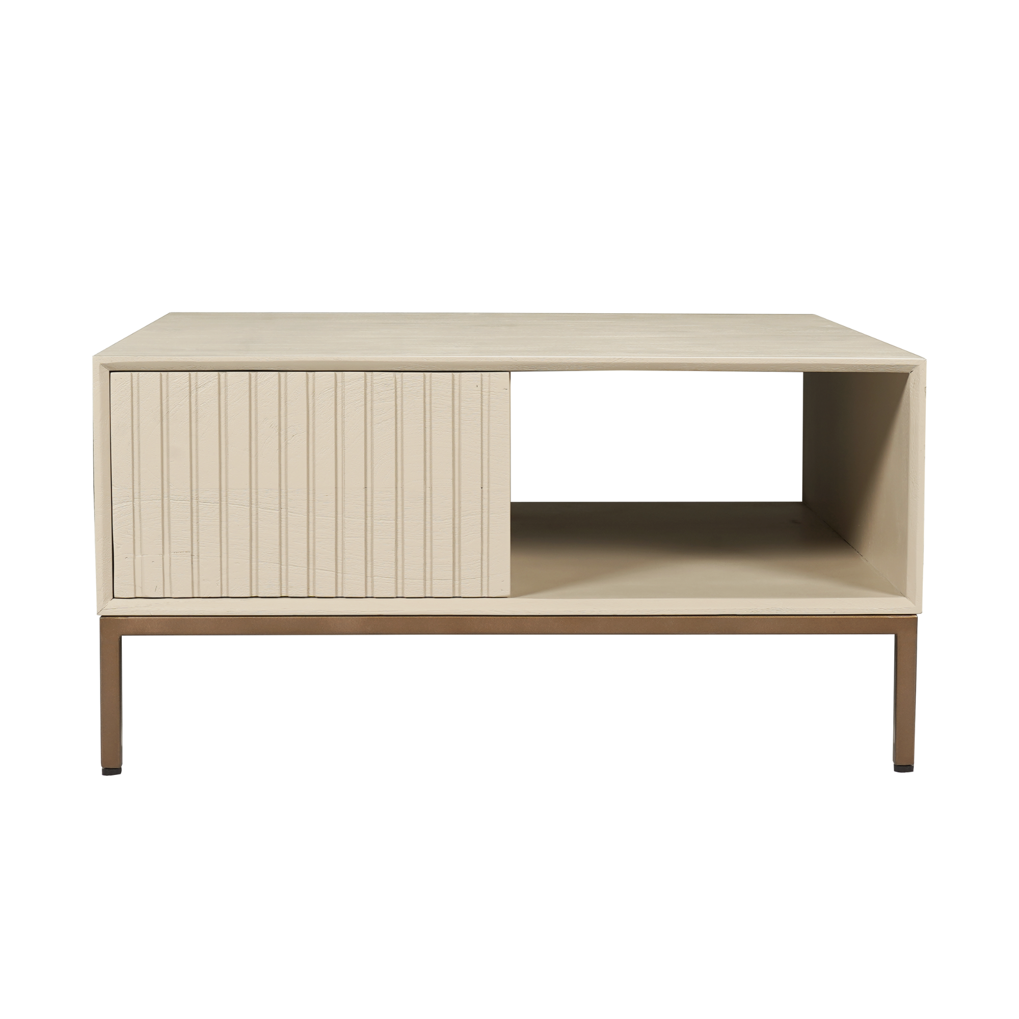 Vierkante salontafel Madison Zand Mangohout 80 cm - Image 5