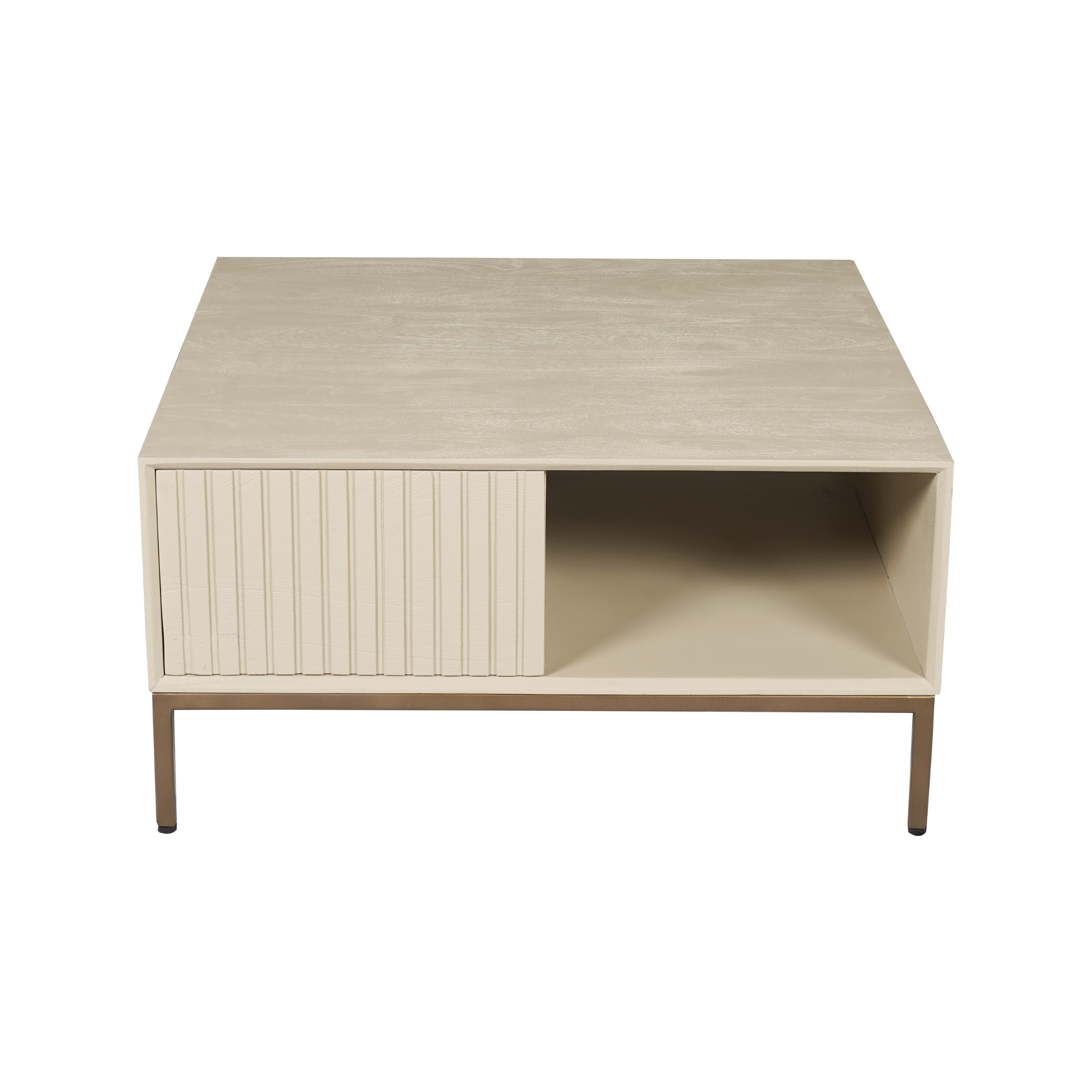 Vierkante salontafel Madison Zand Mangohout 80 cm - Image 6