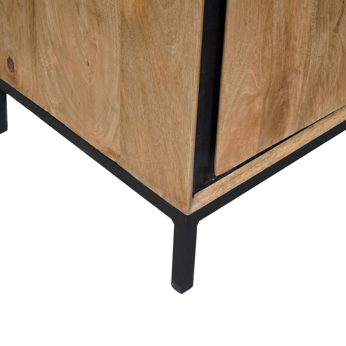 Vitrinekast RichWood Naturel Mangohout 100 cm - Image 8