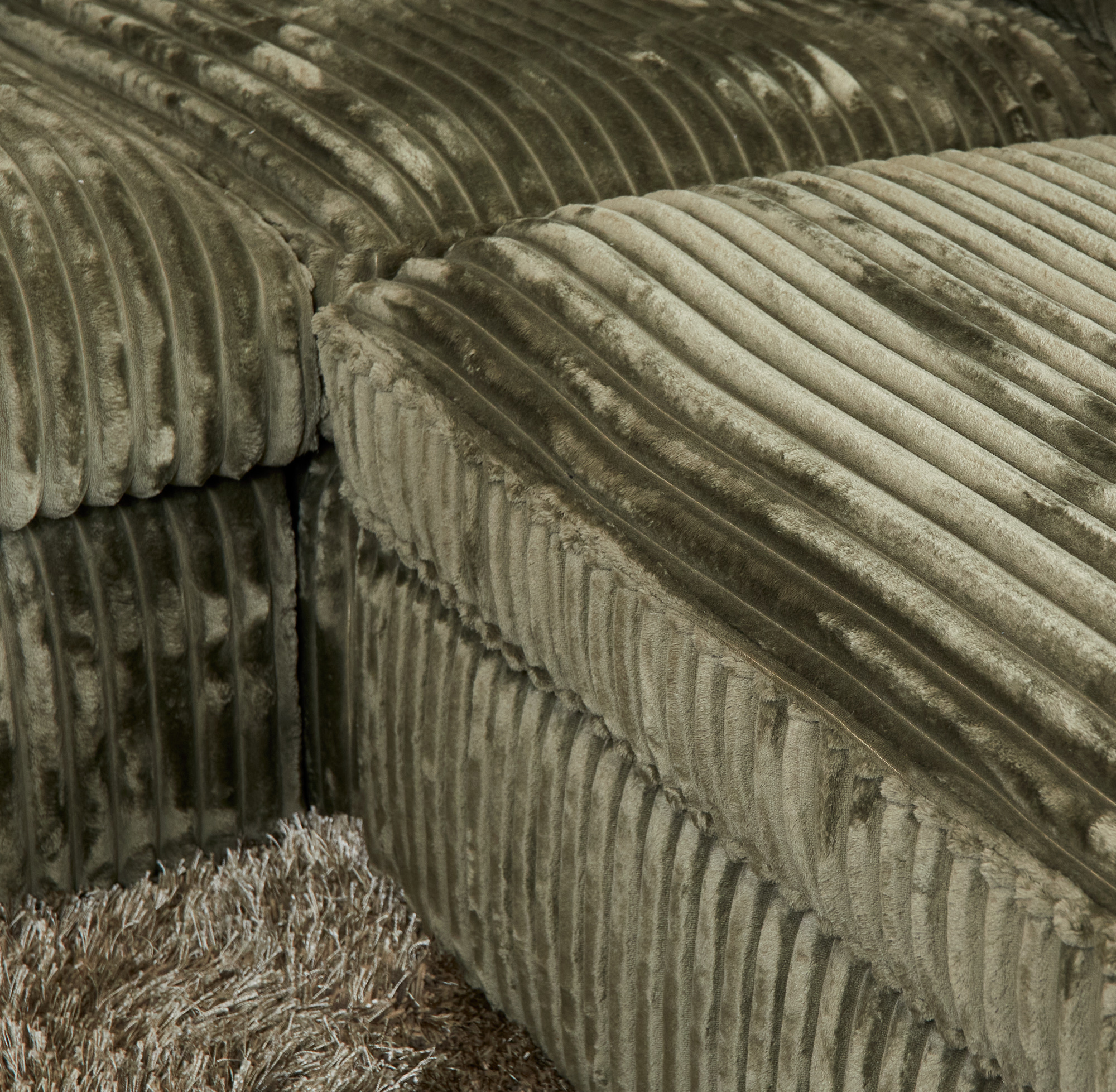MYS-6005_1 MySofa Teddy Hoekbank Groen 2,5 zits+Divan Rechts - Image 2
