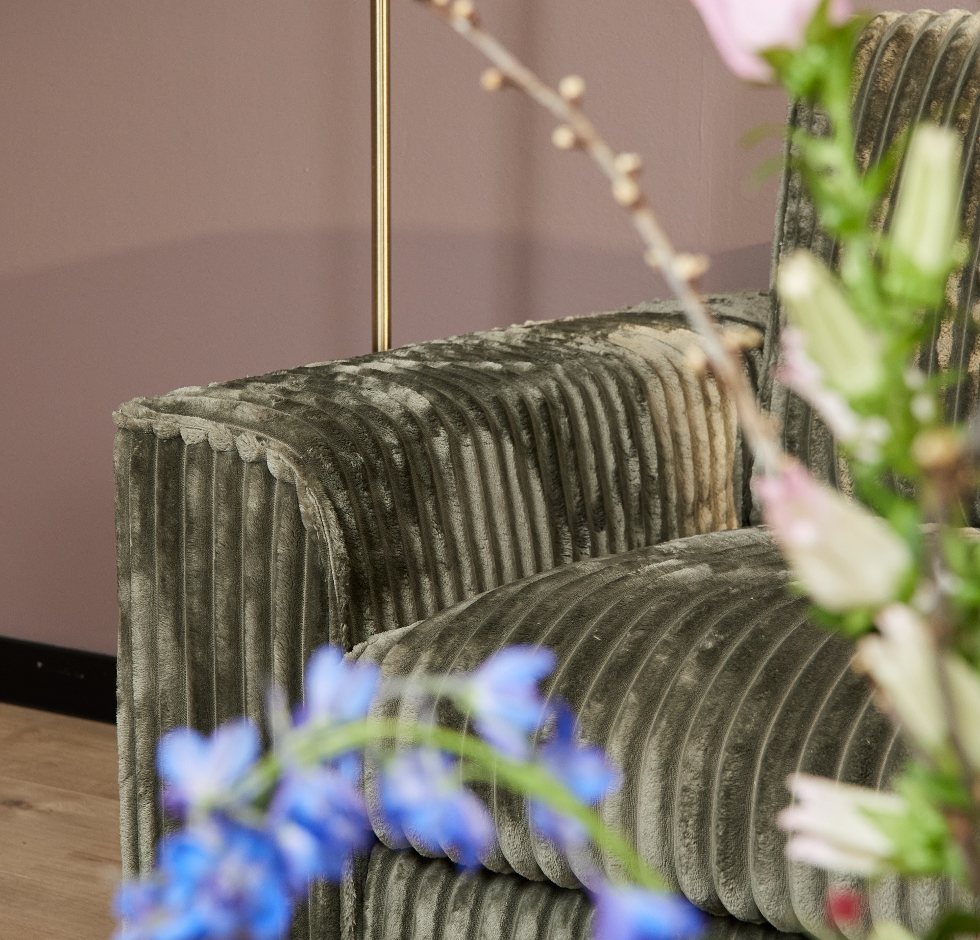 MYS-6005_2 MySofa Teddy Hoekbank Groen 2,5 zits+Divan Rechts - Image 3