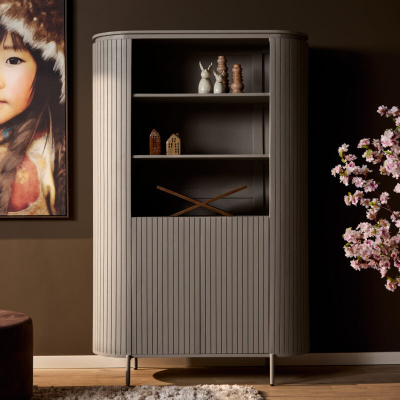 Wandkast Solana Taupe Mangohout 115 cm - Image 2