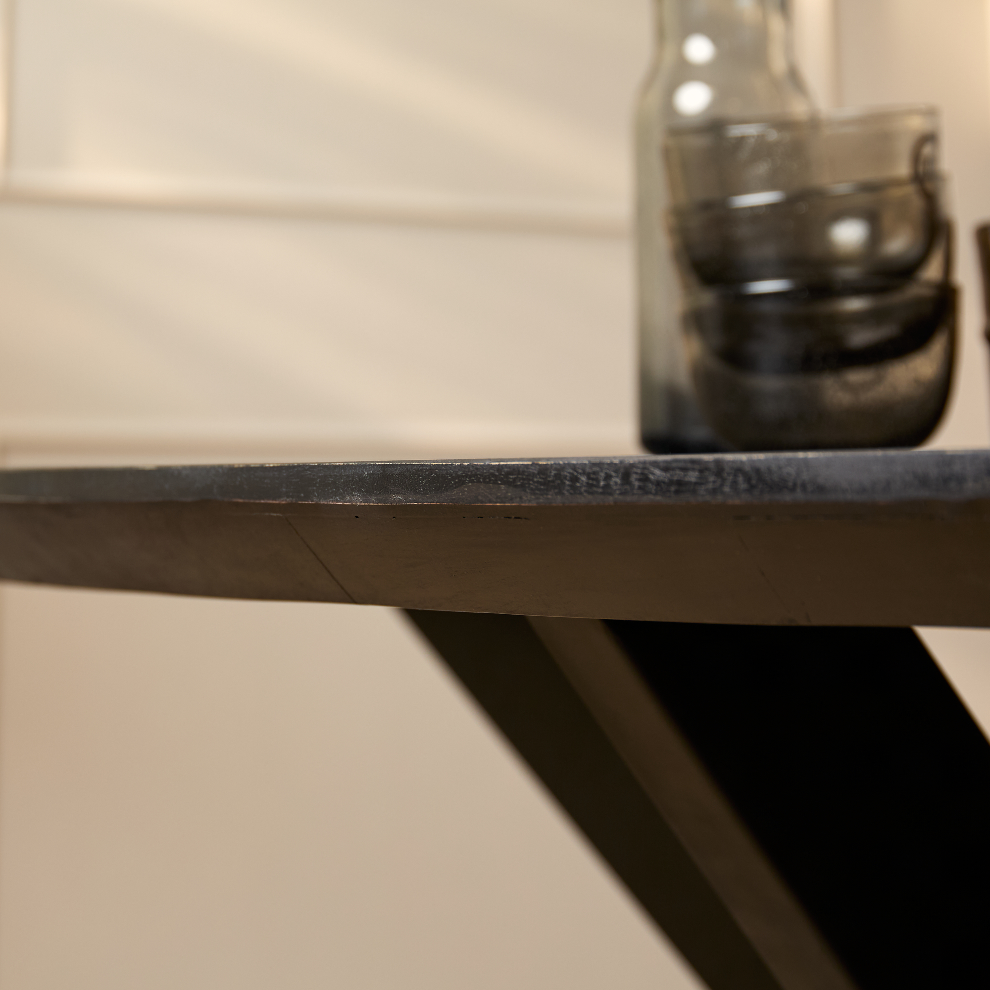 STF-1511_1 Ovale eettafel Brandy Zwart Mangohout 210 cm - Image 2