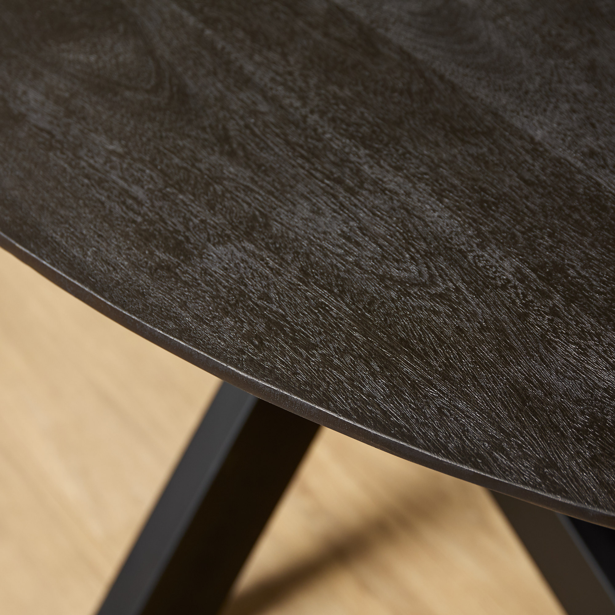 STF-1511_4 Ovale eettafel Brandy Zwart Mangohout 210 cm - Image 5