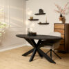 STF-1509_15 Ovale eettafel Brandy Zwart Mangohout 160 cm - Image 16