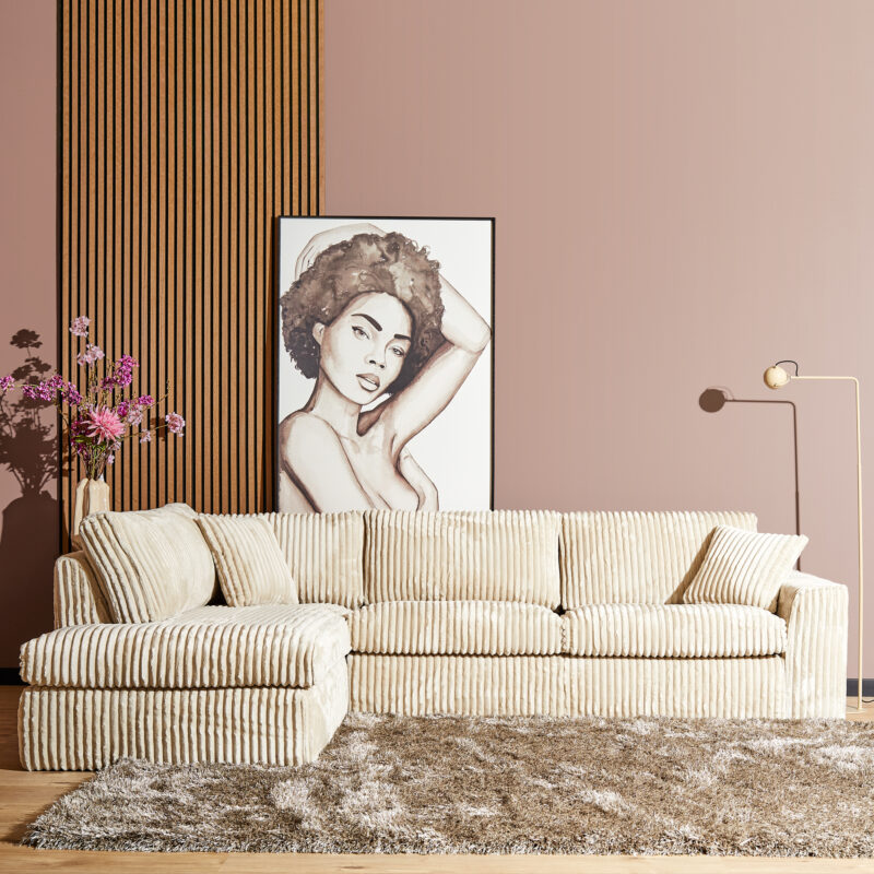 MySofa Teddy Hoekbank Beige Divan Links+2,5 zits - Image 2