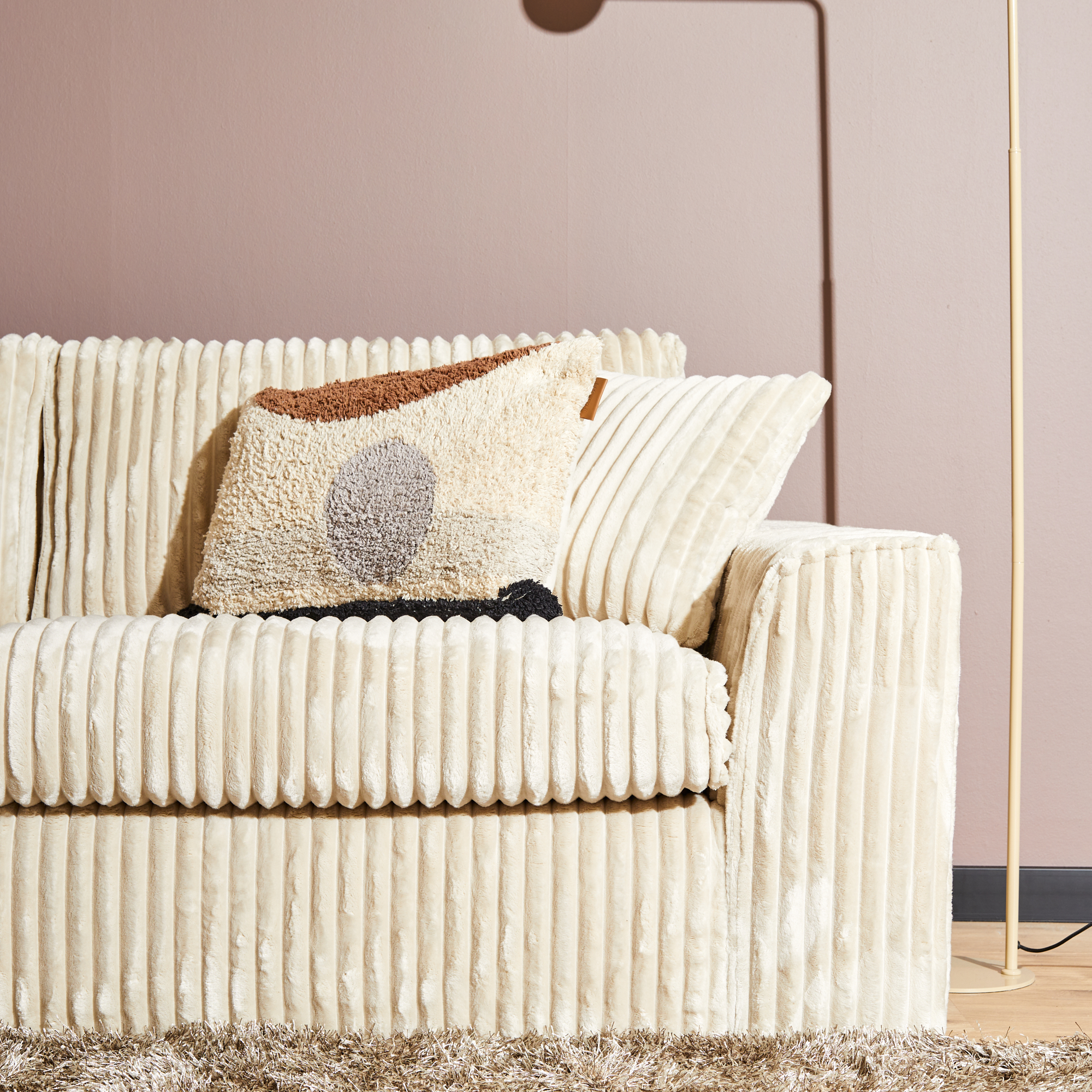 MYS-6000_5 MySofa Teddy Hoekbank Beige Divan Links+2,5 zits - Image 6