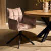 STF-9899_0 Draaibare eetkamerstoel Dani Beige Velvet - Image 1