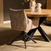 STF-9899_1 Draaibare eetkamerstoel Dani Beige Velvet - Image 2