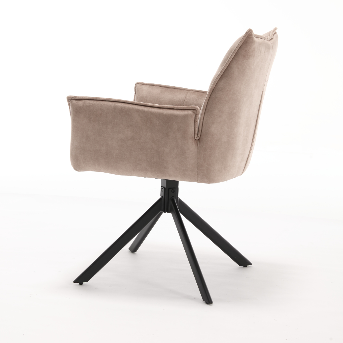 Draaibare eetkamerstoel Dani Beige Velvet - Image 9