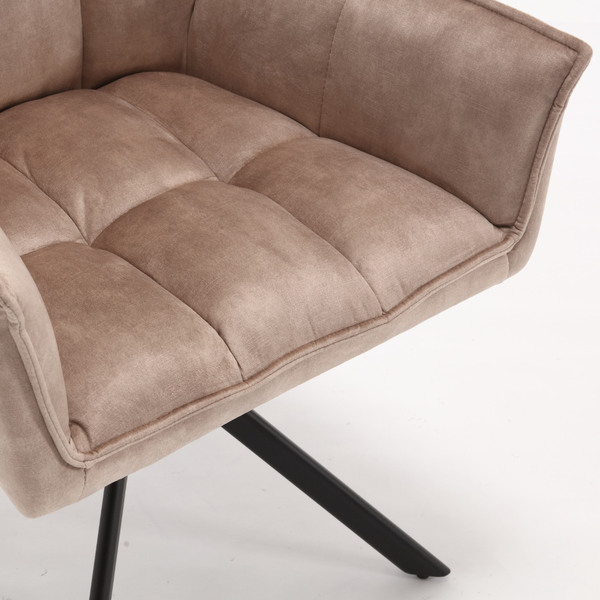 Draaibare eetkamerstoel Dani Beige Velvet - Image 11