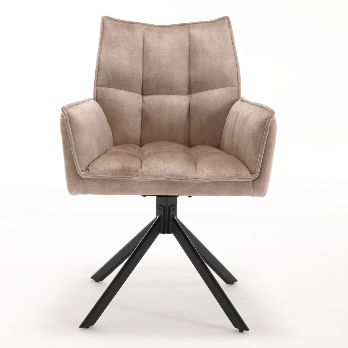 Draaibare eetkamerstoel Dani Beige Velvet - Image 5