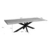 STF-1121_3 Boomstamtafel Dakota Naturel Mangohout 240 cm - Image 4