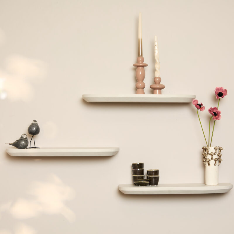 Wandplank Gusta Zand Mangohout Set van 3 - Image 2