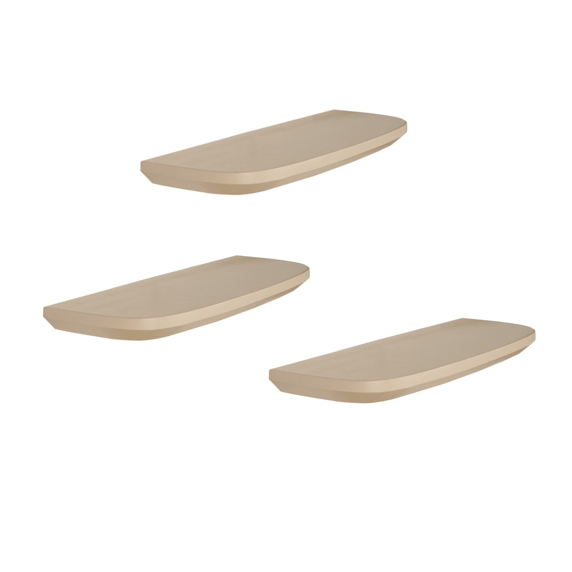 Wandplank Gusta Zand Mangohout Set van 3 - Image 5