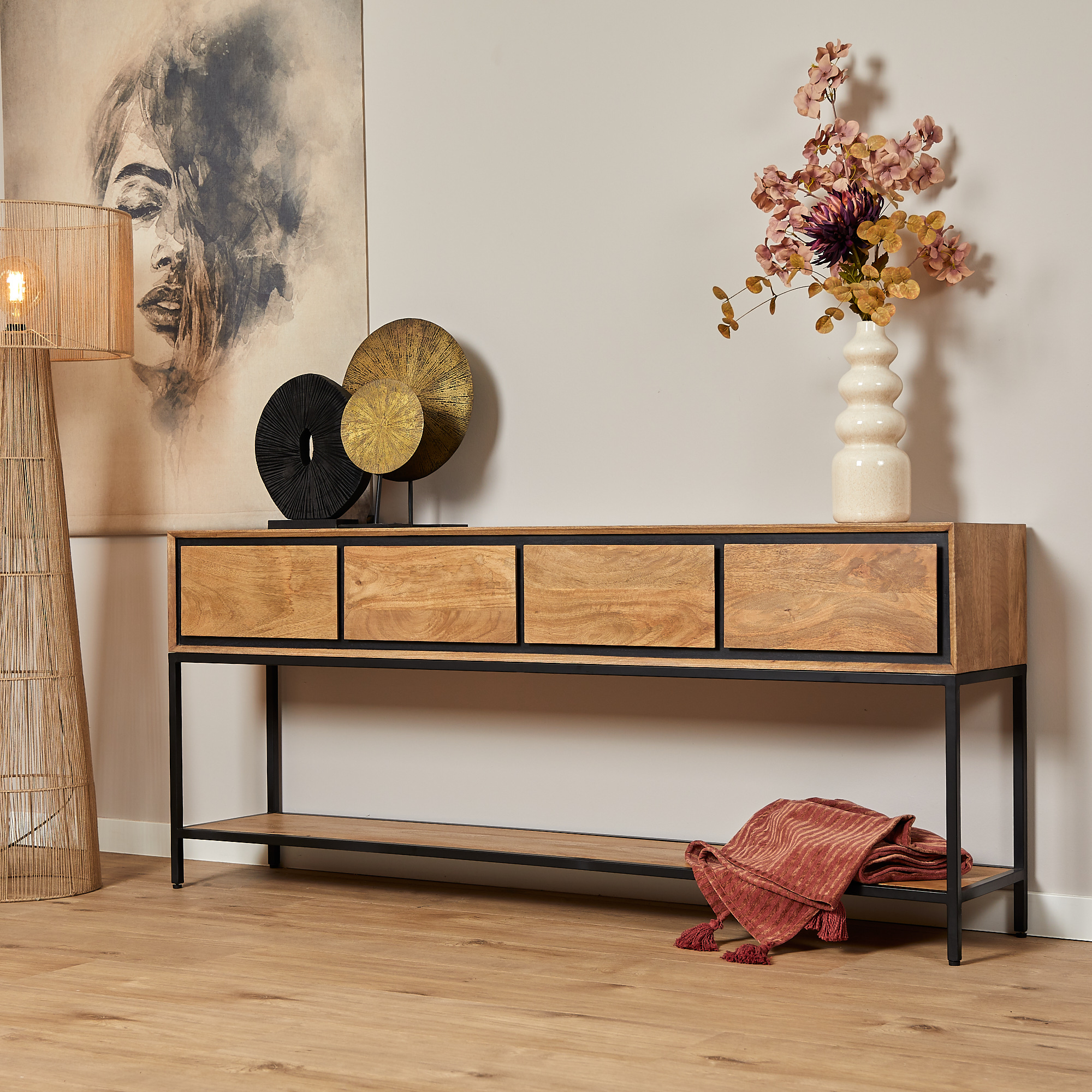 Sidetable RichWood Naturel Mangohout 180 cm - Image 9