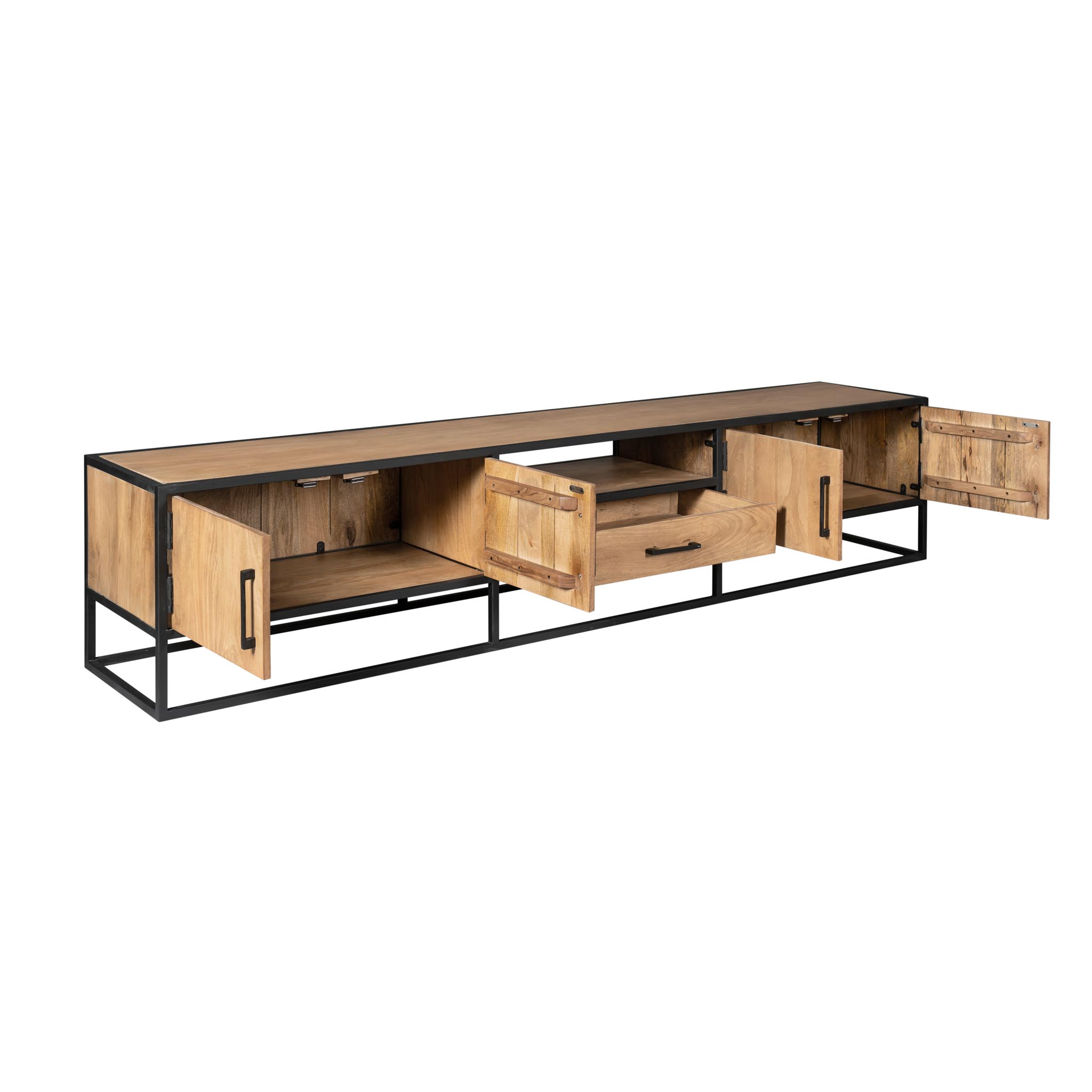 Tv meubel Dakota Naturel Mangohout 240 cm - Image 4