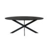 STF-2124_5 Ovale eettafel Ferris Zwart Eikenhout 180 cm - Image 6
