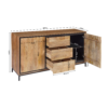 STF-3504_6 Dressoir RichWood Naturel Mangohout 160 cm - Image 7
