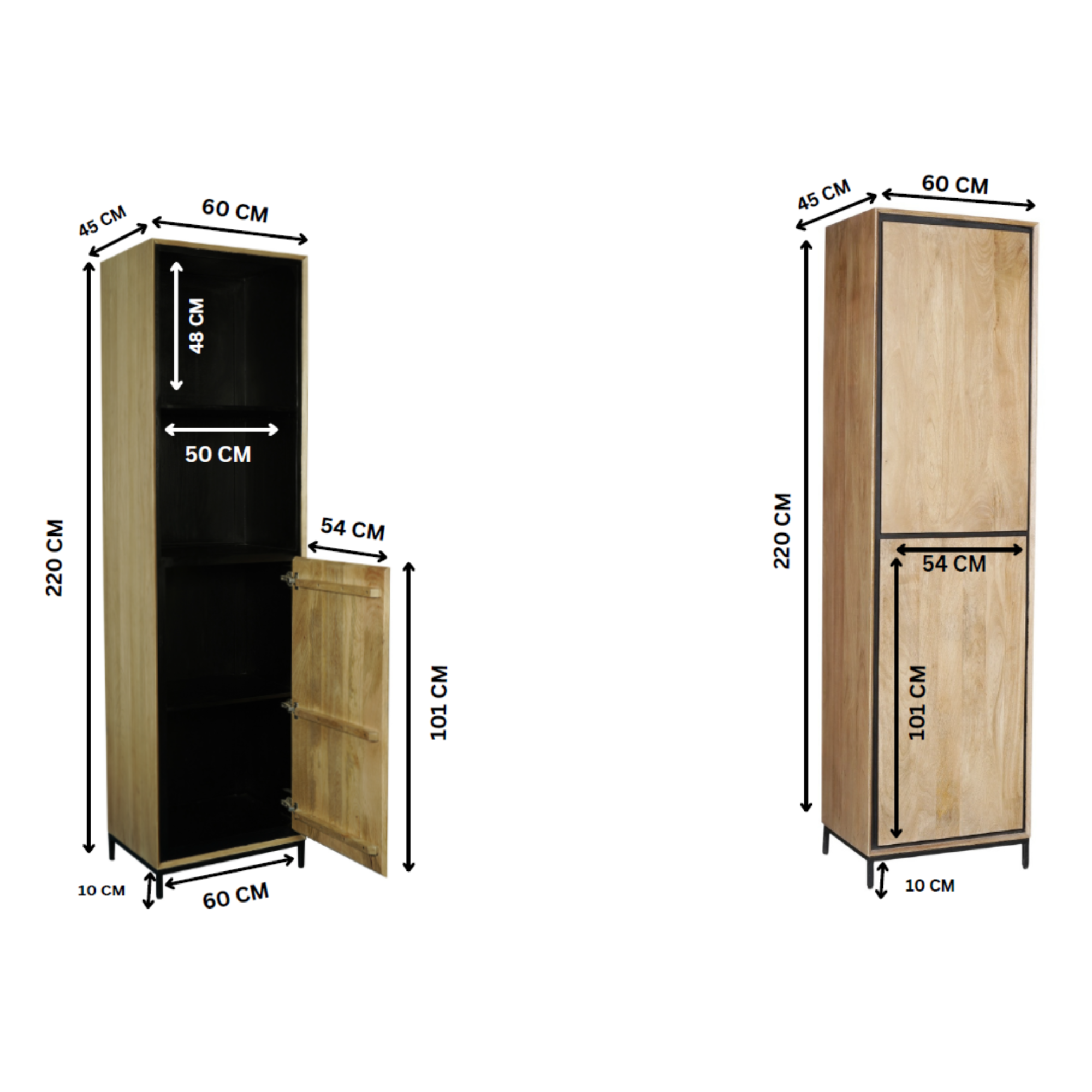 Dressoir RichWood Naturel Mangohout 160 cm - Image 13