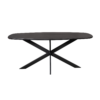 STF-2130_1 Deens ovale eettafel Ferris Zwart Eikenhout 180 cm - Image 2