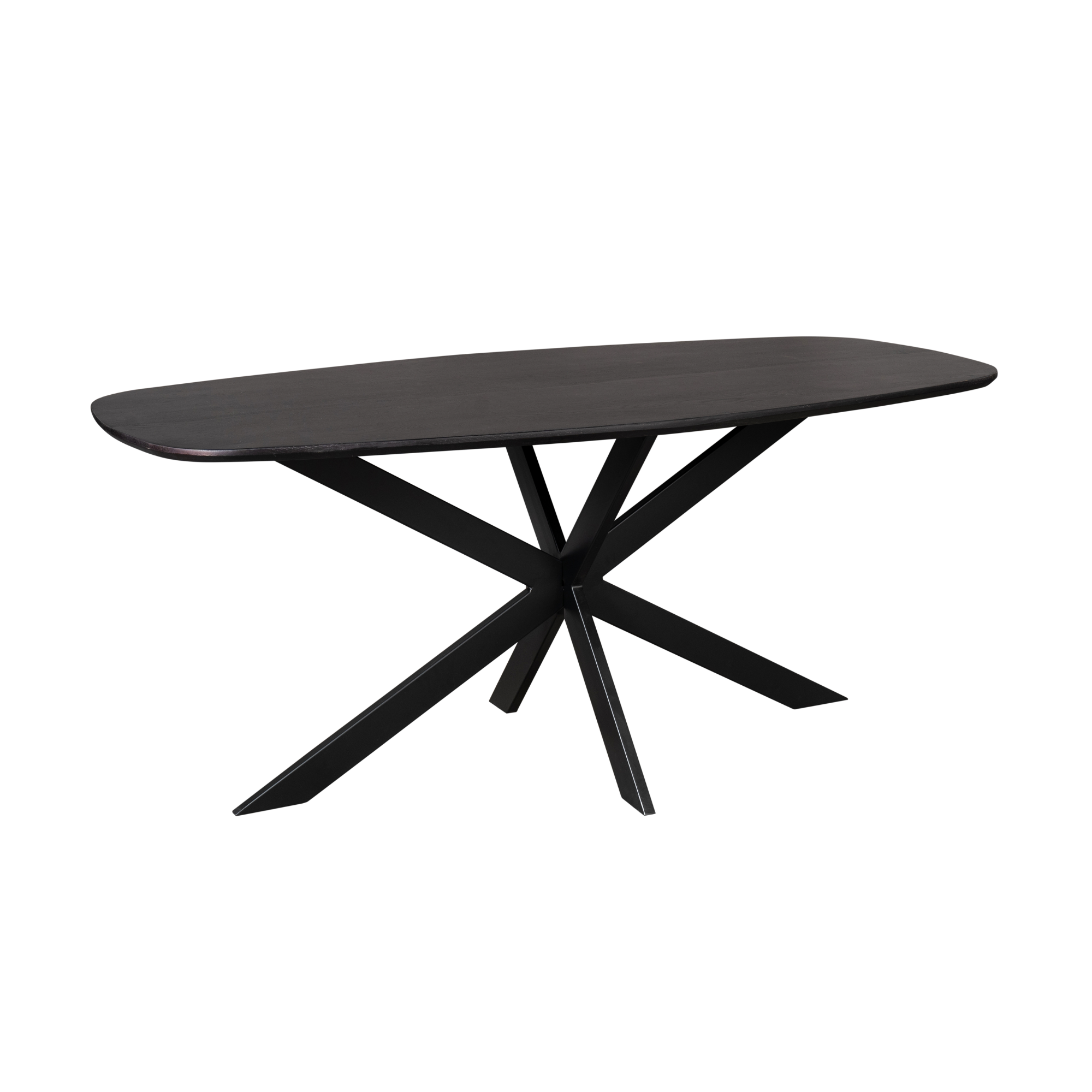 Deens ovale eettafel Ferris Zwart Eikenhout 180 cm - Image 1