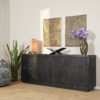 Dressoir Brussel Zwart Mangohout 200 cm - Image 1
