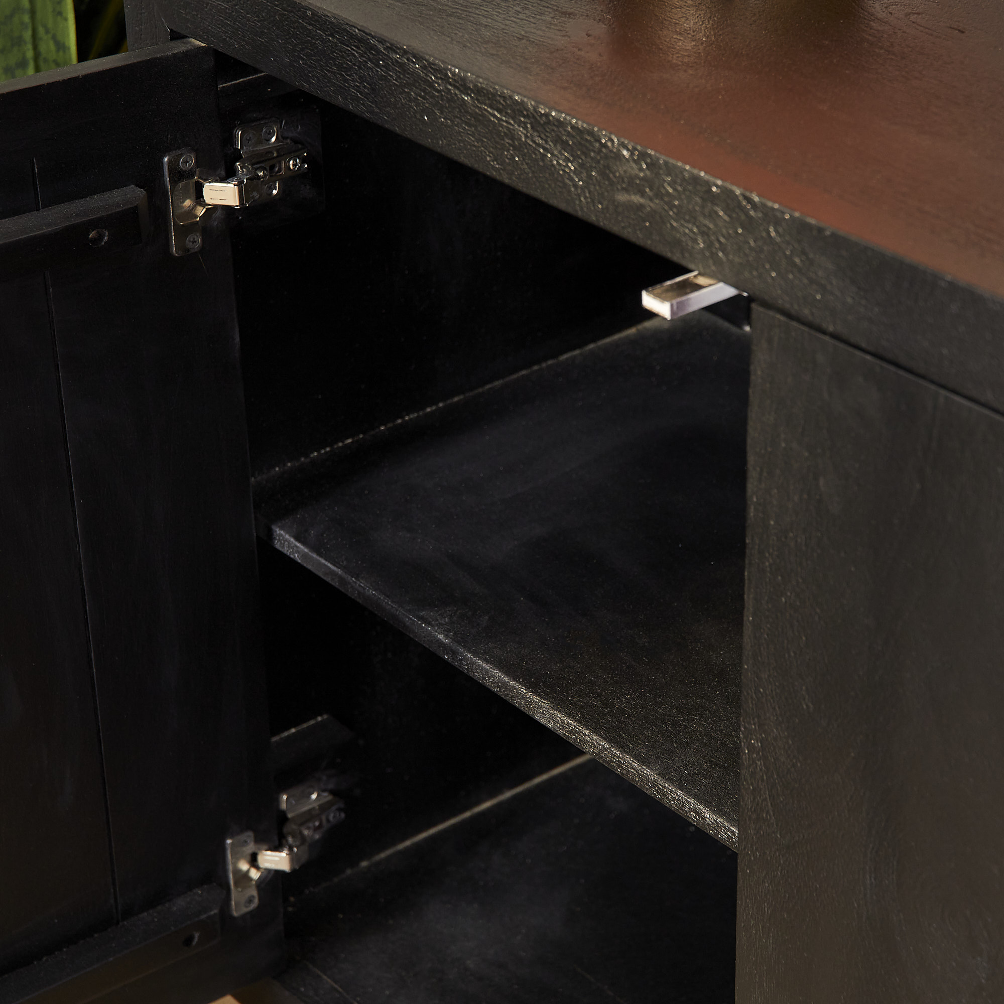 Dressoir Brussel Zwart Mangohout 200 cm - Image 4