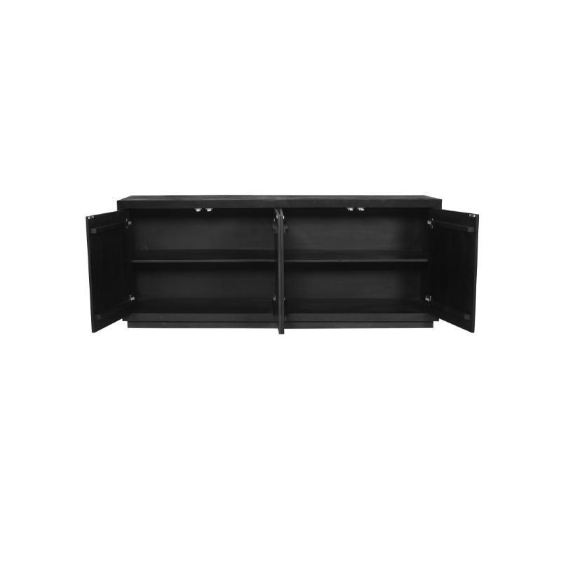 Dressoir Brussel Zwart Mangohout 200 cm - Image 7