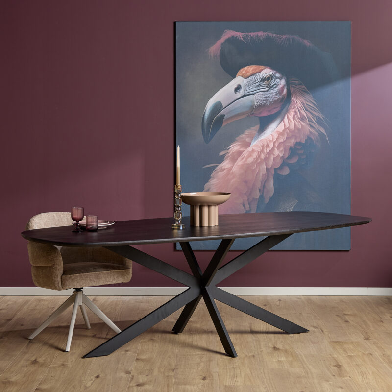 Deens ovale eettafel Ferris Zwart Eikenhout 280 cm - Image 1