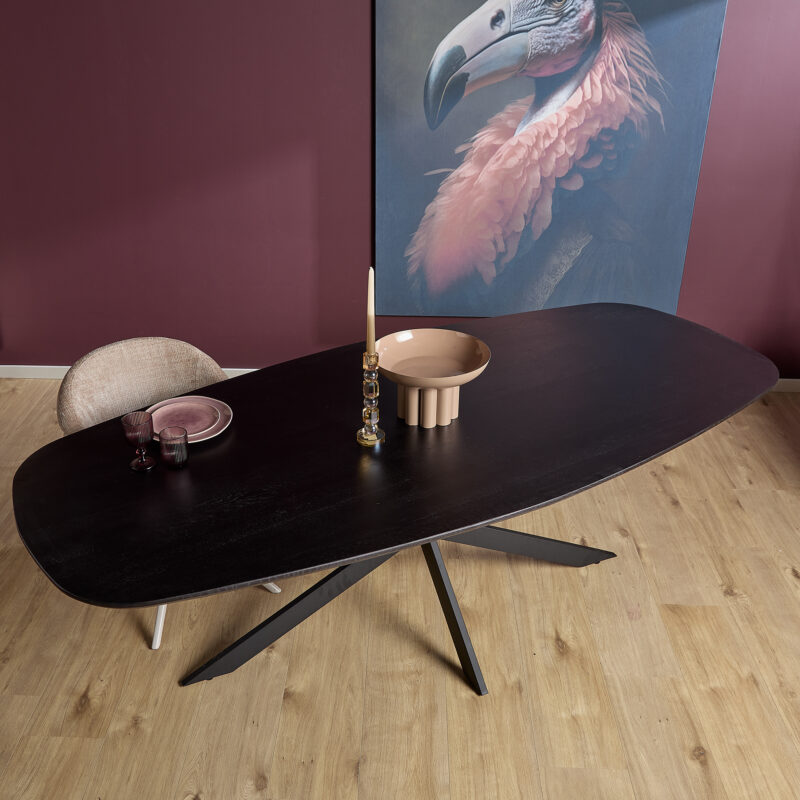 Deens ovale eettafel Ferris Zwart Eikenhout 280 cm - Image 2