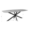 STF-2133_6 Deens ovale eettafel Ferris Zwart Eikenhout 280 cm - Image 7