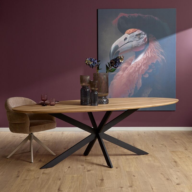 Ovale eettafel Ferris Naturel Eikenhout 280 cm - Image 1