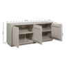 STF-3302_14 Dressoir Brussel Zand Mangohout 200 cm - Image 15