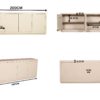 STF-3302_15 Dressoir Brussel Zand Mangohout 200 cm - Image 16