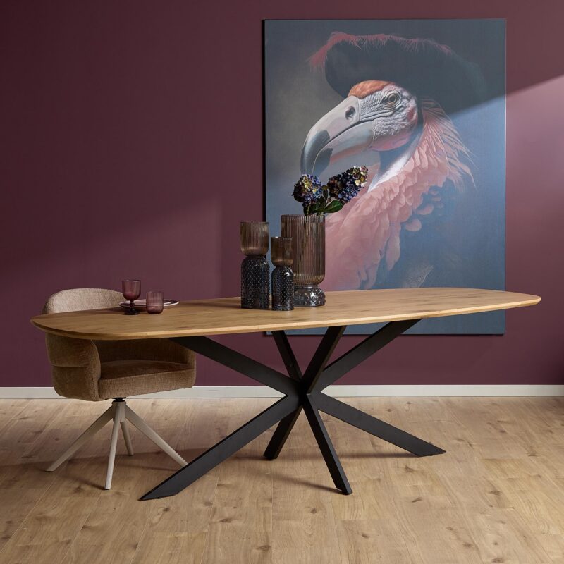 Deens ovale eettafel Ferris Naturel Eikenhout 180 cm - Image 1