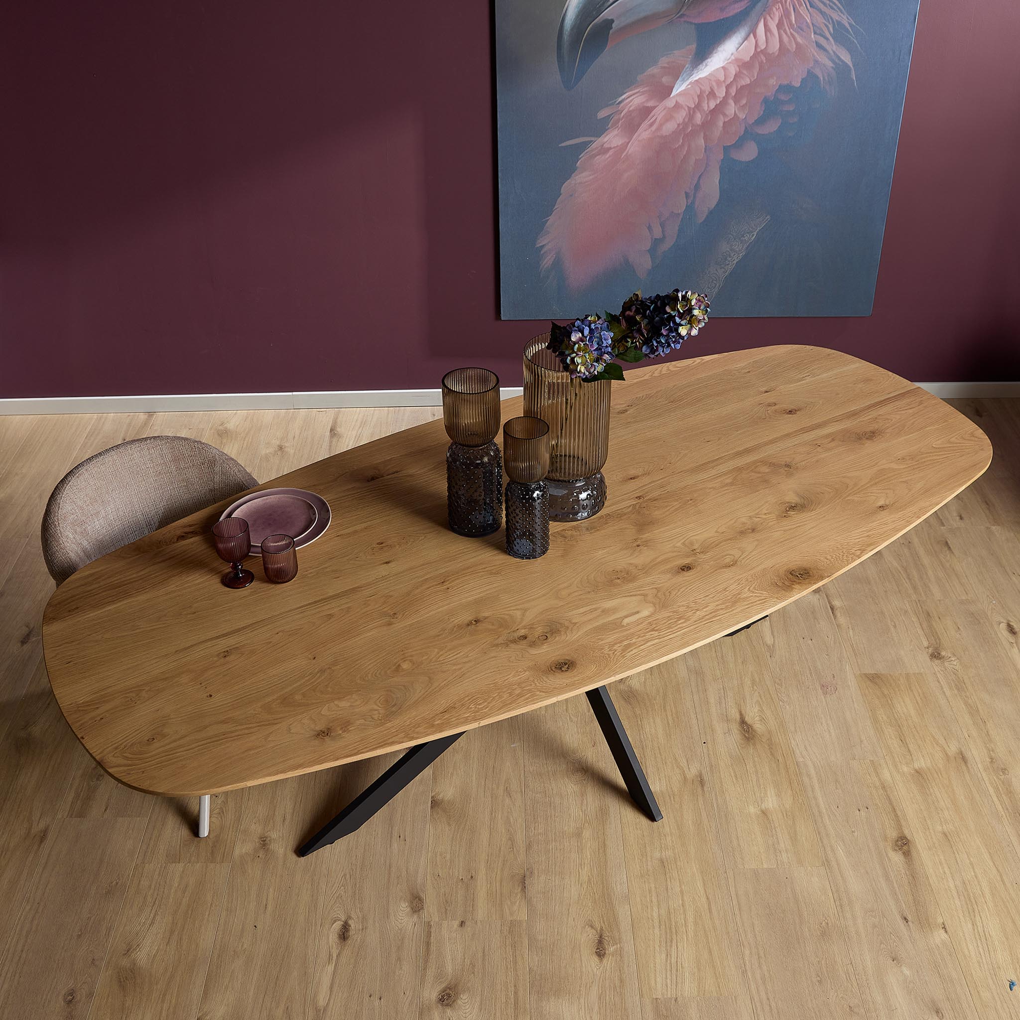 Deens ovale eettafel Ferris Naturel Eikenhout 180 cm - Image 2