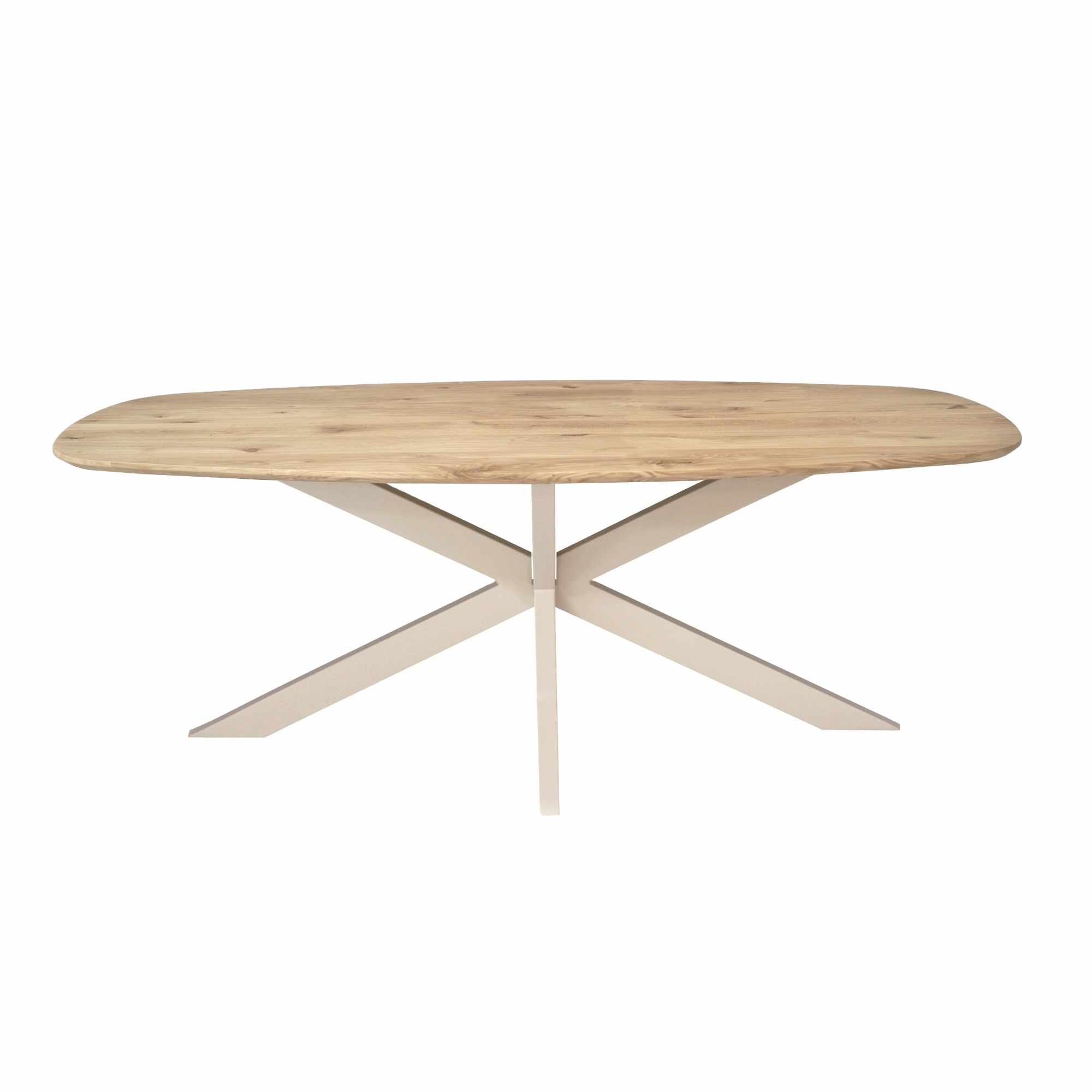 STF-2153_1 Deens ovale eettafel Ferris Naturel Poot Zand Eikenhout 200 cm - Image 2