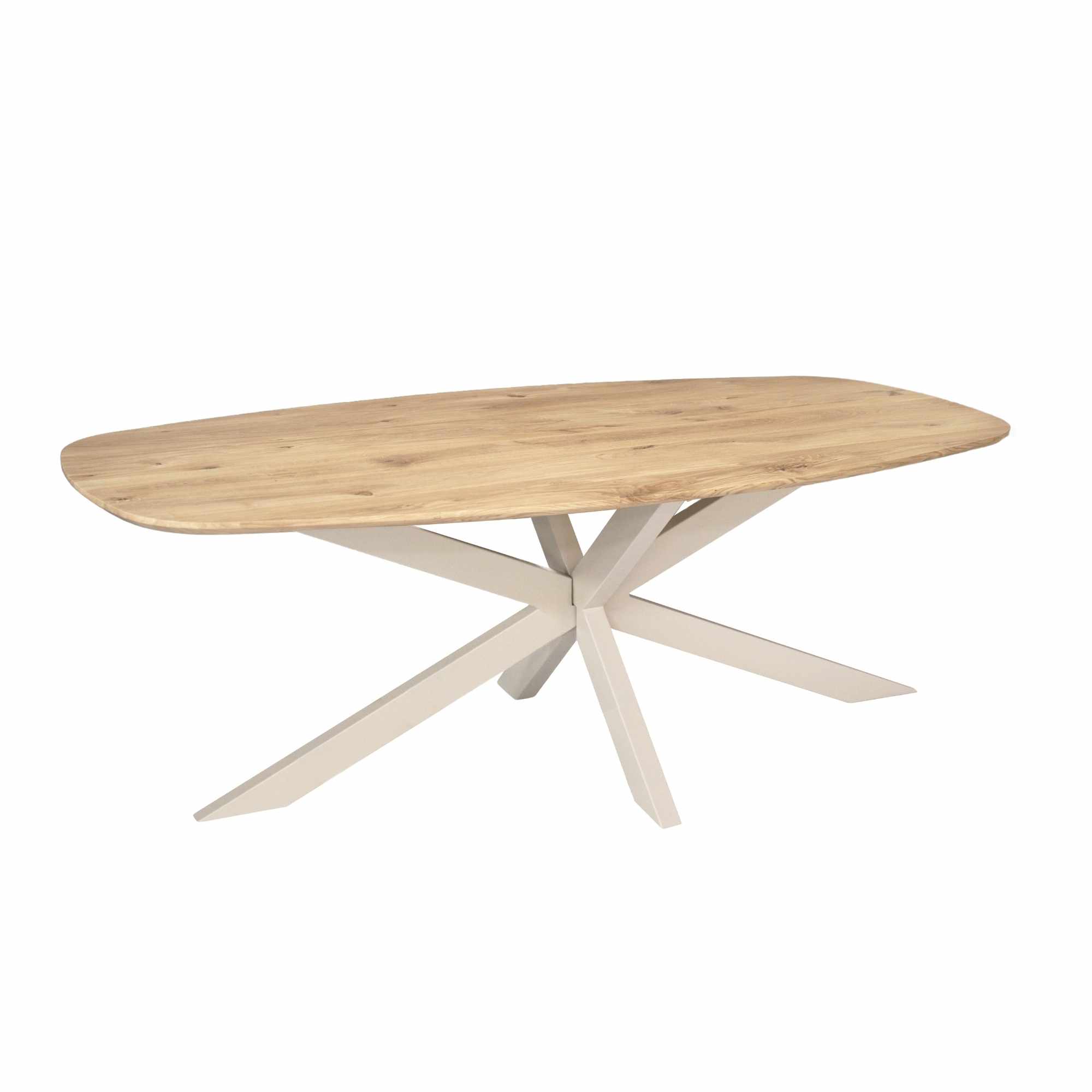 STF-2153_2 Deens ovale eettafel Ferris Naturel Poot Zand Eikenhout 200 cm - Image 3