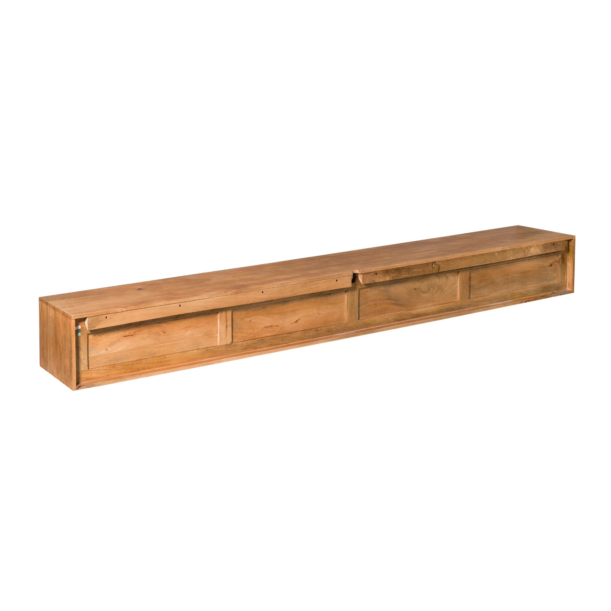 Zwevend tv meubel Ambiance Naturel Mangohout 280 cm - Image 12