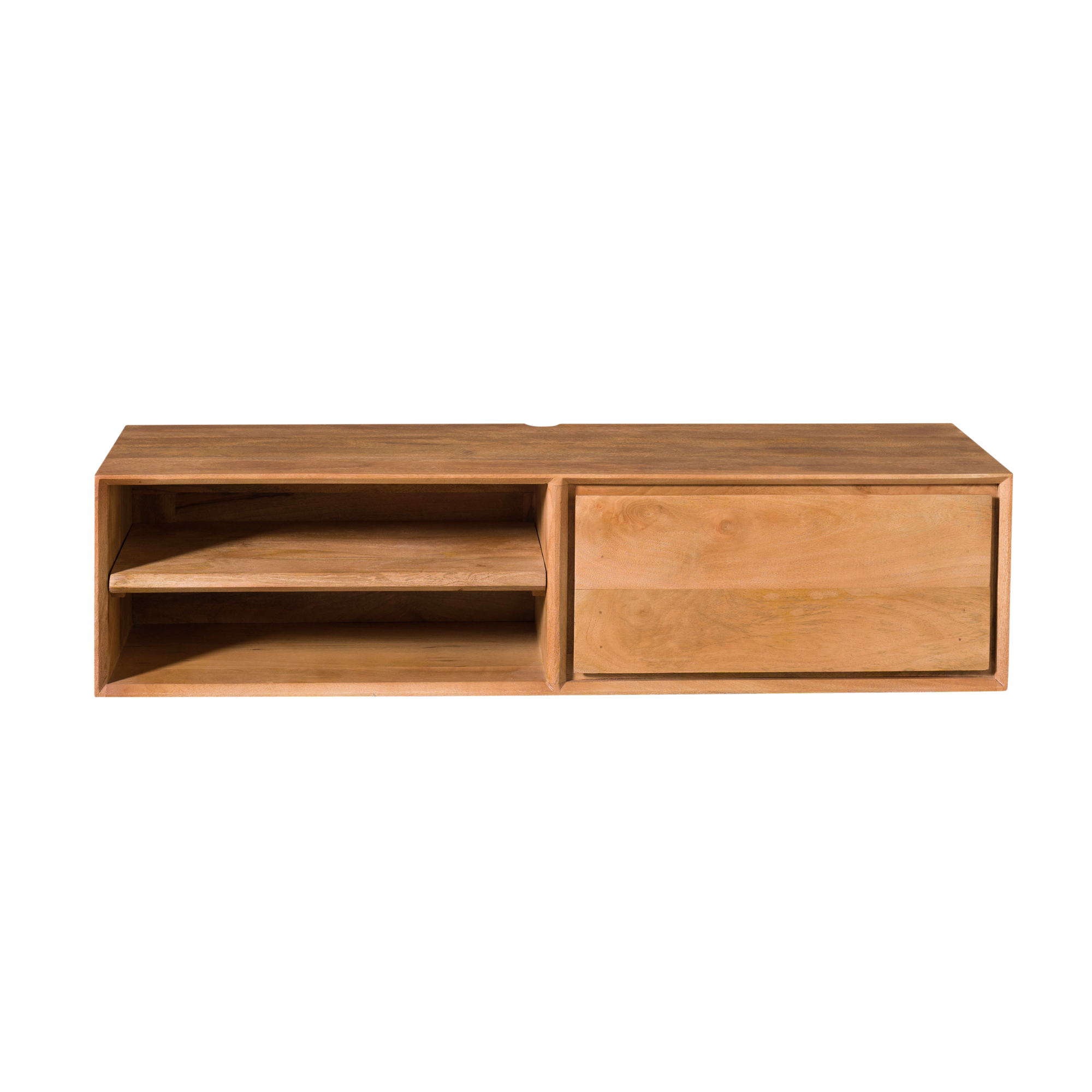 Zwevend tv meubel Ambiance Naturel Mangohout 120 cm - Image 7