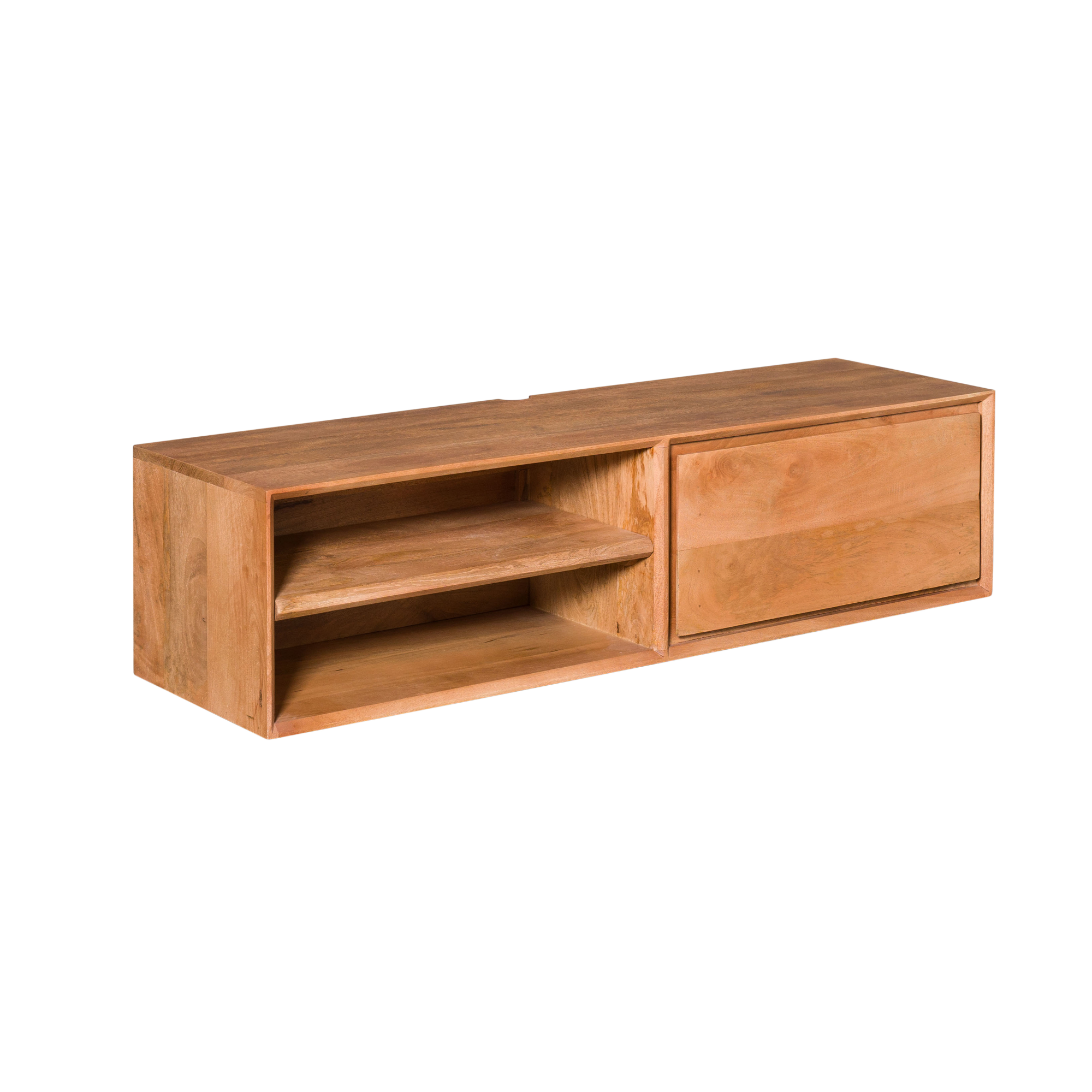 Zwevend tv meubel Ambiance Naturel Mangohout 120 cm - Image 8