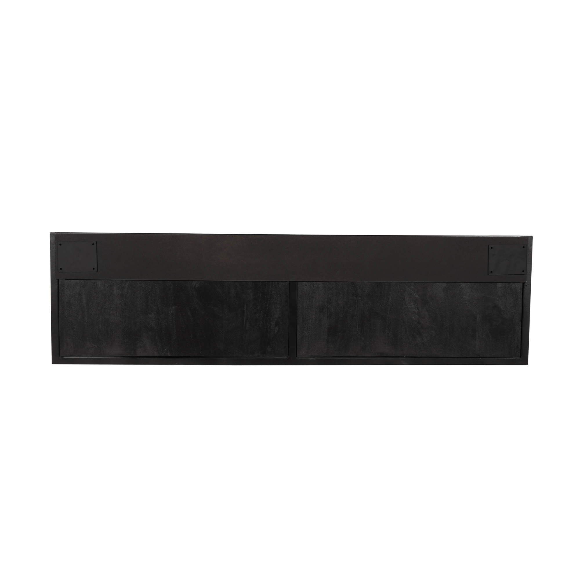 Zwevend tv meubel New York Zwart Mangohout 120 cm - Image 9