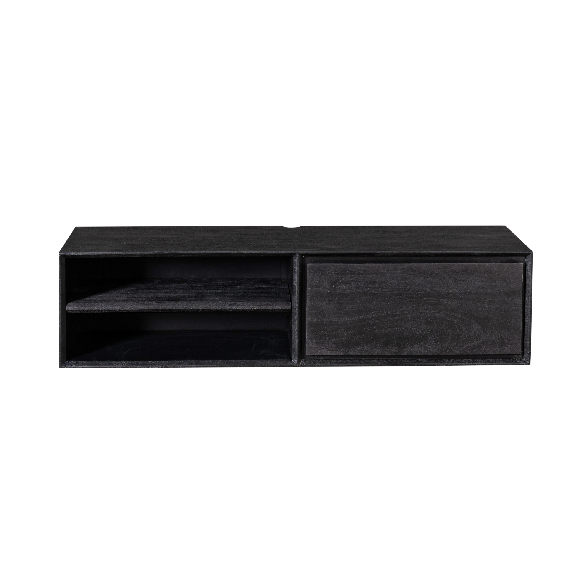 Zwevend tv meubel Ambiance Zwart Mangohout 120 cm - Image 5