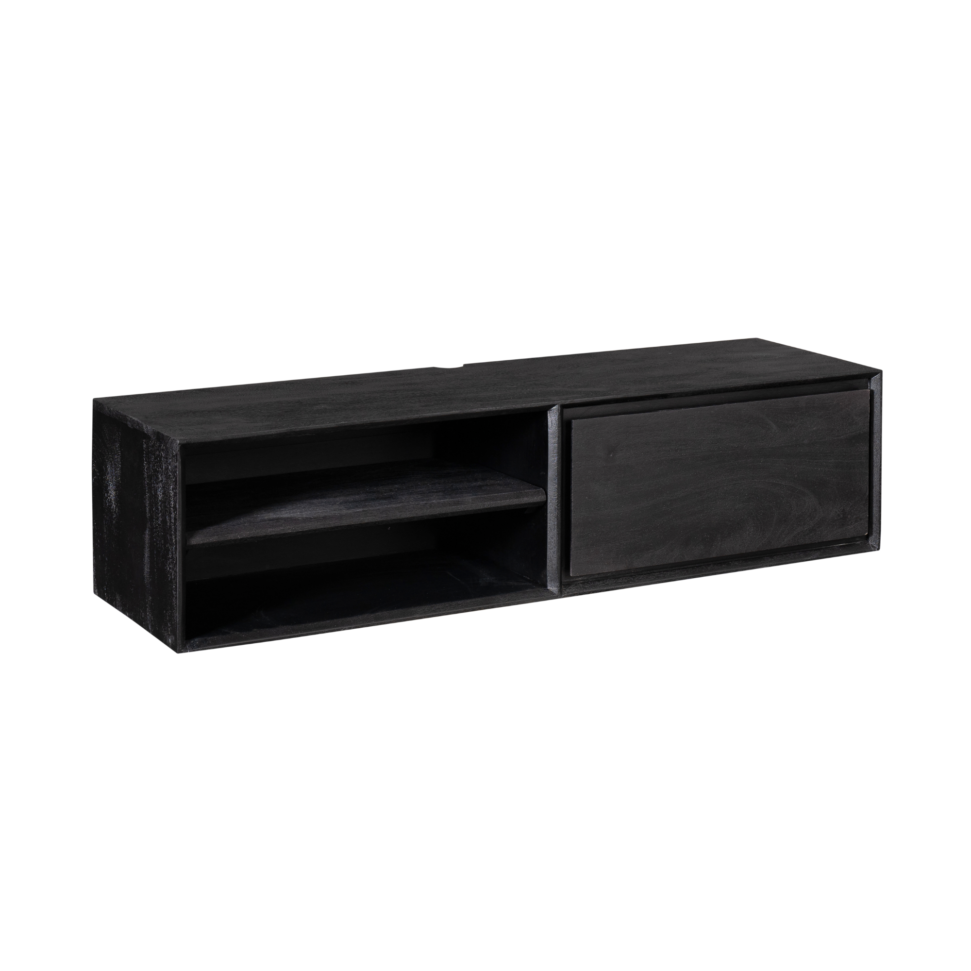 Zwevend tv meubel Ambiance Zwart Mangohout 120 cm - Image 6
