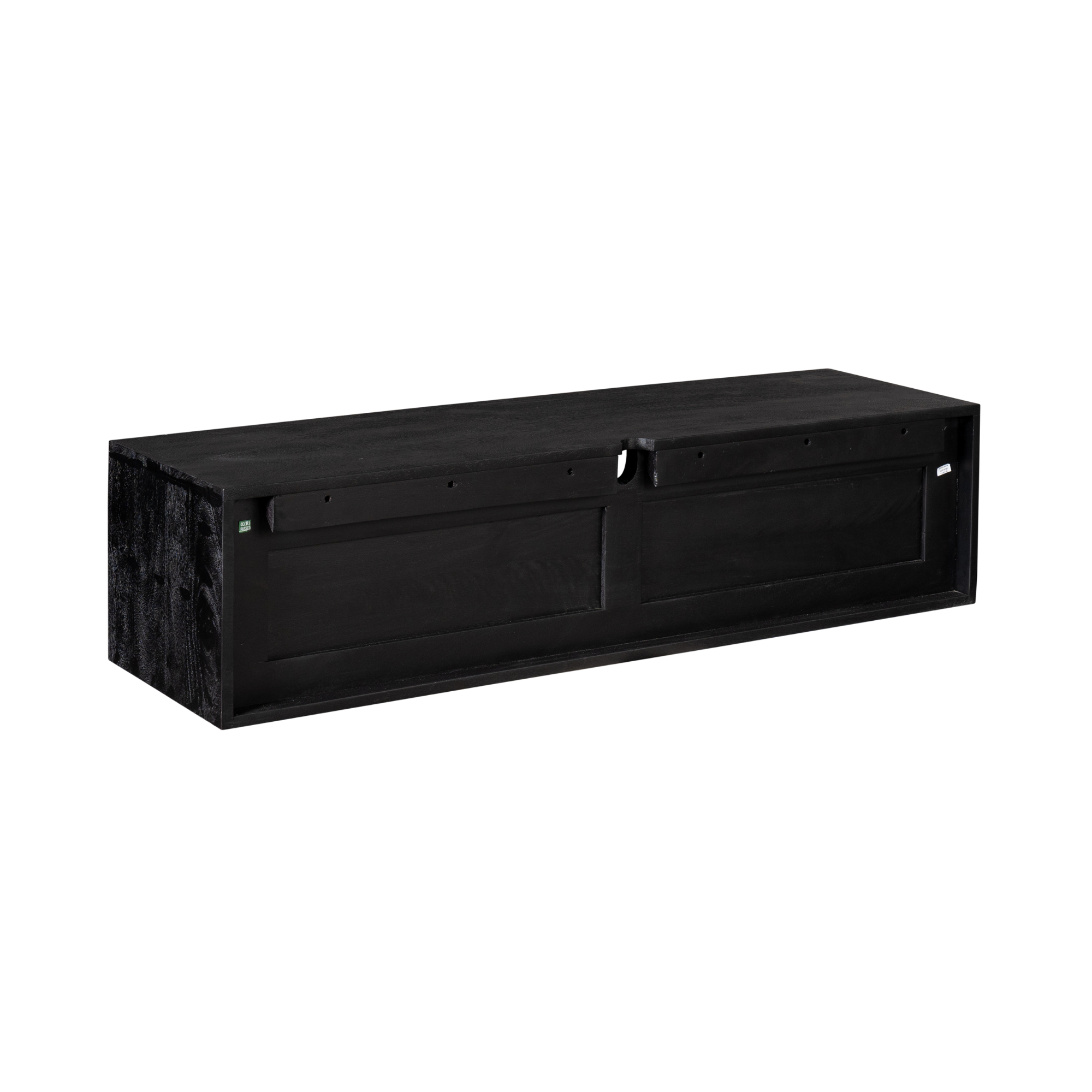 Zwevend tv meubel Ambiance Zwart Mangohout 120 cm - Image 8
