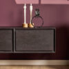 STF-1606_9 Zwevend tv meubel Ambiance Zwart Mangohout 120 cm - Image 10