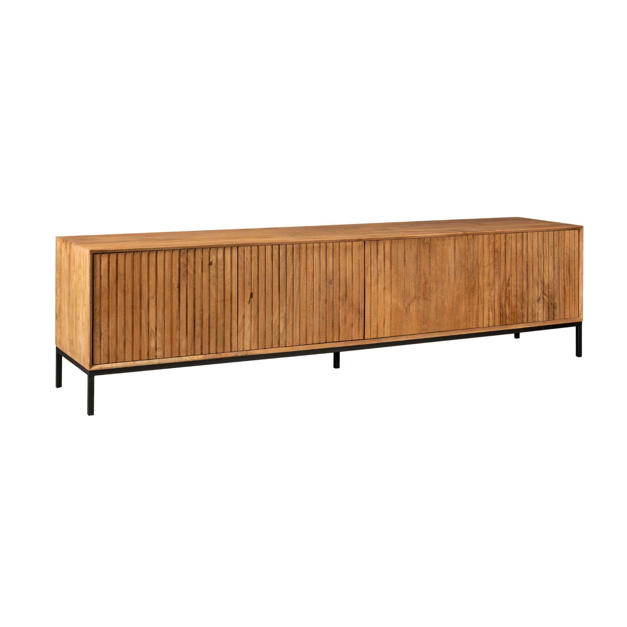 Tv meubel Madison Naturel Mangohout 210 cm - Image 6