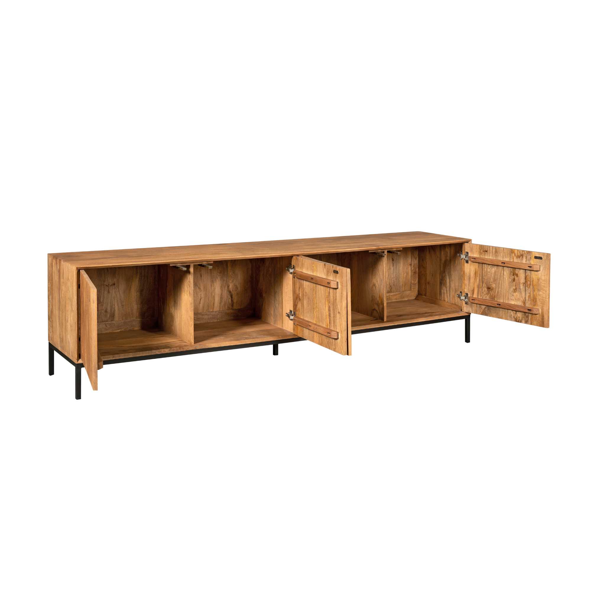 Tv meubel Madison Naturel Mangohout 210 cm - Image 7