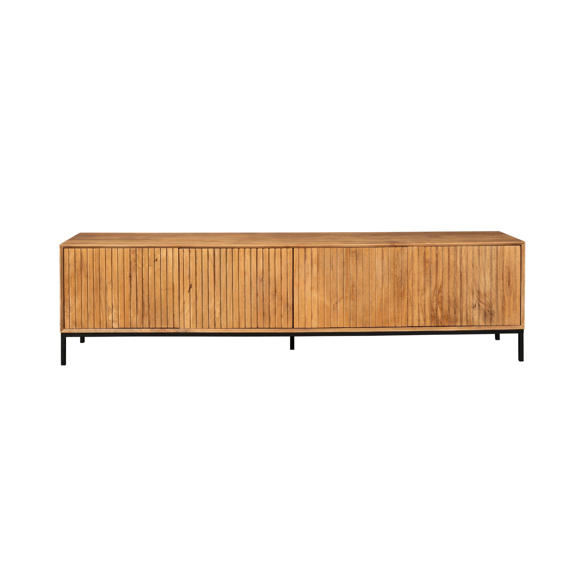 Tv meubel Madison Naturel Mangohout 210 cm - Image 11